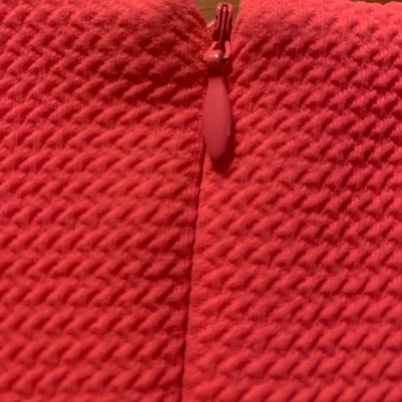 Vince Camuto Womens Neon Pink Sleeveless Shift Dress Embroidered Neck size 6 - Picture 5 of 10